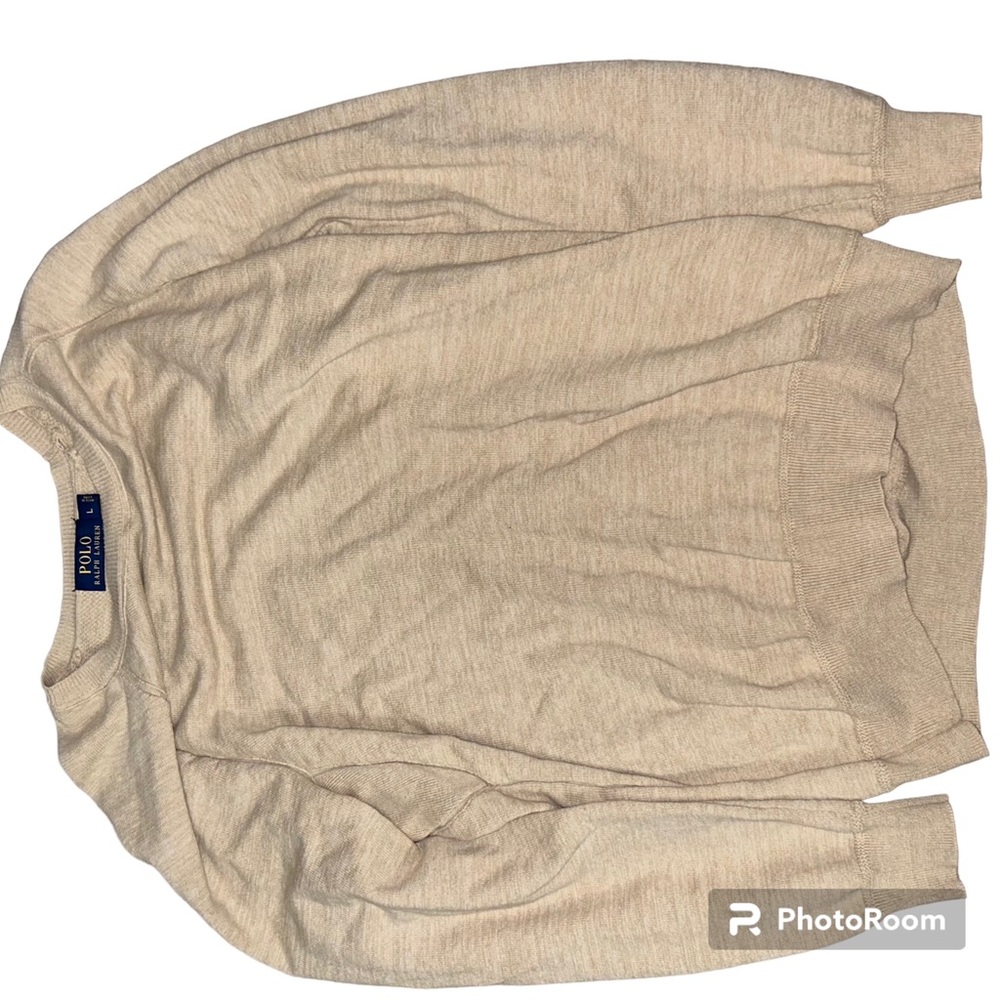 Ralph Lauren Tan sweatshirt. Size: Large
